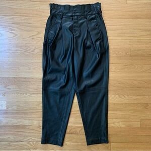 Blank NYC Vegan Leather High Rise Paperbag Pants NWOT Size 28